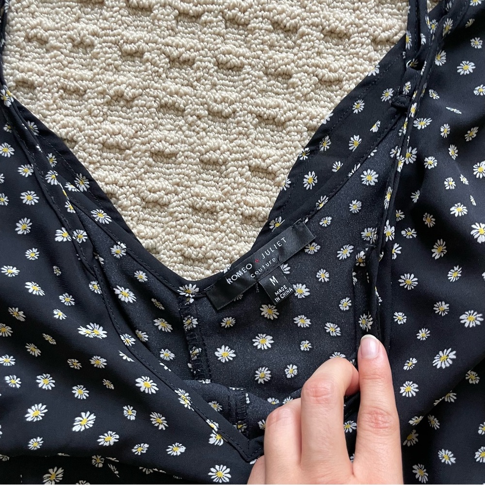 Black and White Polka Dot Jumpsuit - Picture 3 of 4